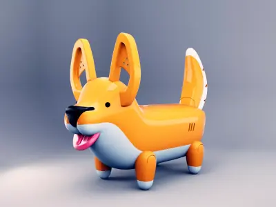 ROBO DOG Low-poly 3D model
