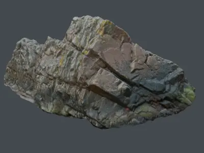 3d scanned rock cliff I2 3D model