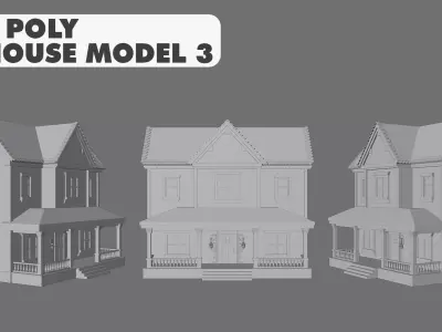 House Model 3 Low-poly 3D model purchase