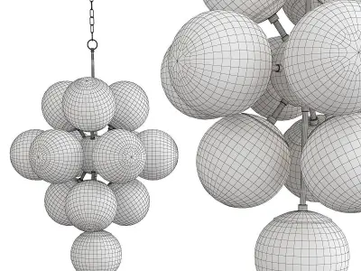 La Dame Chandelier Low-poly 3D model