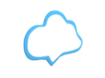 Speech Balloon v22 005 Low-poly 3D model