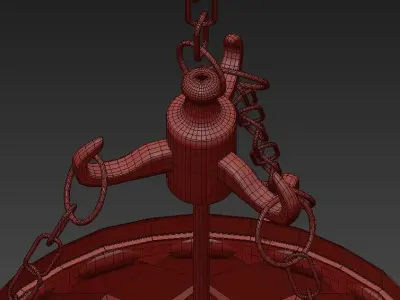 Diamonte Etched 3 Light Pendant 3D model
