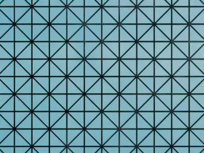 Light Blue Geometric Sci-fi Wall Panel PBR Seamless Texture