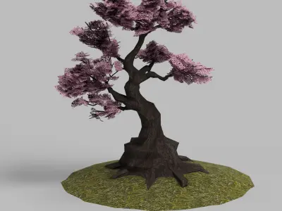Blossom Sprint Tree  Low-poly 3D model