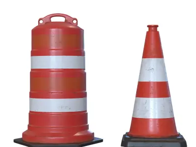 Repair Cone Low-poly 3D model