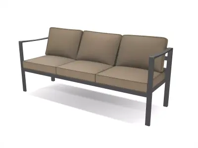 out bench sling fabric 016 Low-poly 3D model