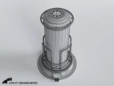 Sci-Fi Lab Container PBR Low Poly 3D Model Low-poly 3D model
