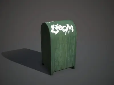 Mailbox Mobile Ready Low-poly 3D model