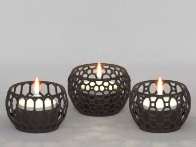 3 Tealight Holders 3D print model