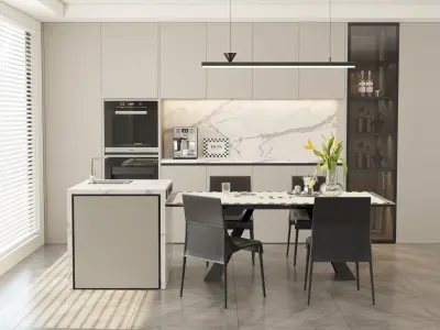 Kitchen interior 3D model 2