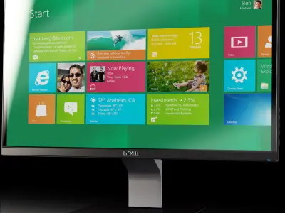 Dell S2340L LED monitor Low-poly 3D model