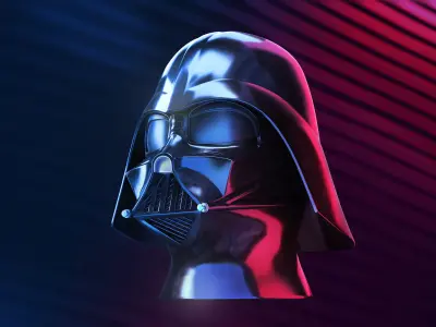 Darth Vader helmet high definition mesh 3D model