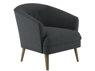 Realistic Sofa Models Arm Chair and Two Seater Sofa 3D model 3D model