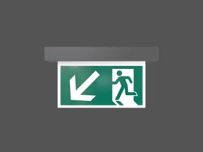 Exit Sign v1 004 Low-poly 3D model