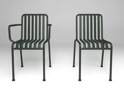 Palissade Chair and Armchair 3D model