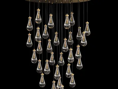 RAIN ROUND CHANDELIER 60 3D model