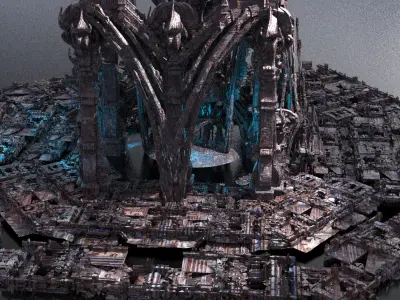 Edwardian Steampunk Towers 3D model