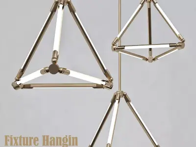 Chandelier Light Fixture Hanging 3D model