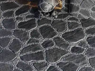 H67 Slate and Gravel Pathway - PBR - 4K Low-poly 3D model