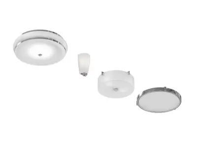 4 modern lights set 3D model