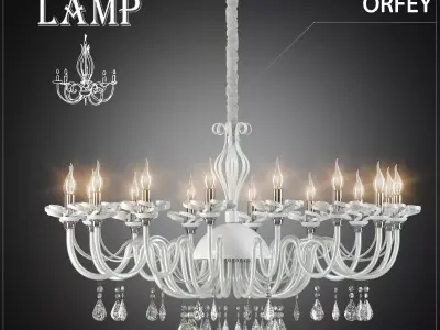 Chandelier CRYSTAL LAMP ORFEY D1447-16WH 3D model