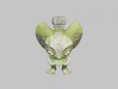 Cute Chunky Alien Low-poly 3D model