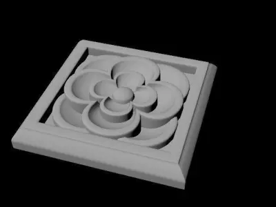 rosette flower 3D model 19