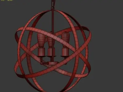 Hanging lamp LOFT HOUSE P-74 3D model