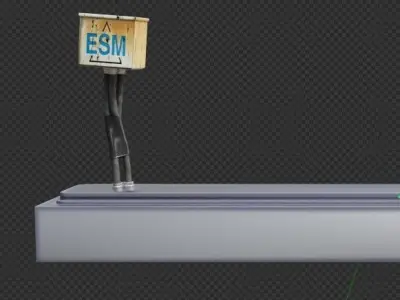 Fluorescent Tube Light Low-poly 3D model