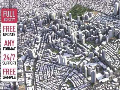 Makati - 3D City Model Low-poly 3D model