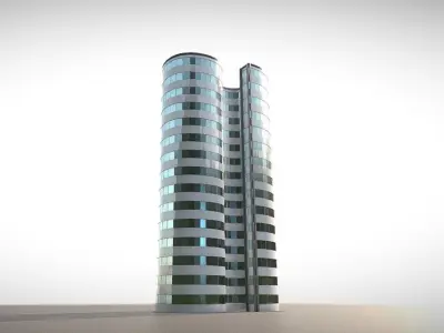 City Building Design S-2  Low-poly 3D model