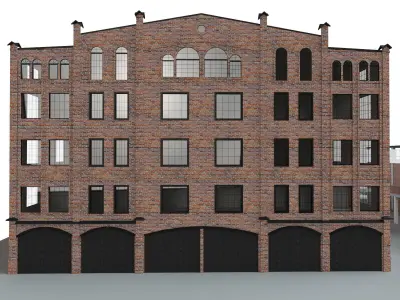 old buildings industry  3D model