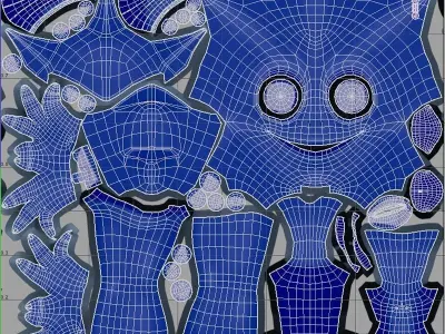 Cartoon Alien Rigged Low-poly 3D model