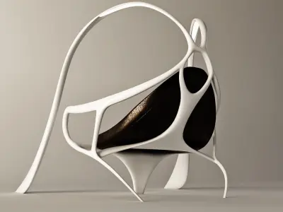 Futuristic armchair Bunny 3D model