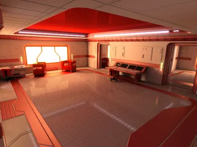 Sci Fi Apartment Scene 3D model