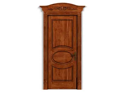 Door0031 ornate wooden door 3D model