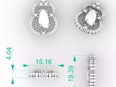 Exquisite Honeycomb Design Jade Pendant 3D print model