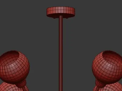 Mace chandelier 3D model