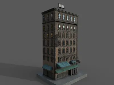 1-10 Old New york buildings Hospital 1930  3D model