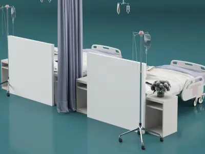 Modern Hospital Bed 3D model