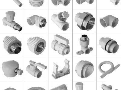 Plastic fittings Big n1 3D model