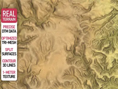Jerusalem - Topography Terrain Low-poly 3D model