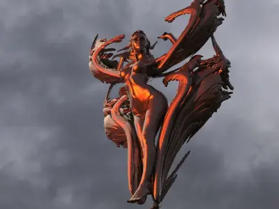 Underworld Statue Baroque  3D model