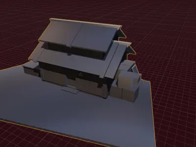 The collection of 8 Houses for games Free low-poly 3D model
