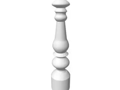 Baluster candlestick 3D model