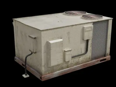 roof air conditioner Low-poly 3D model