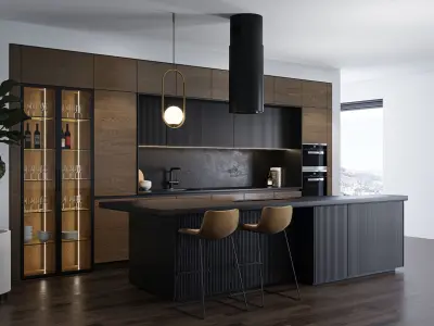Modern kitchen 7 3D model