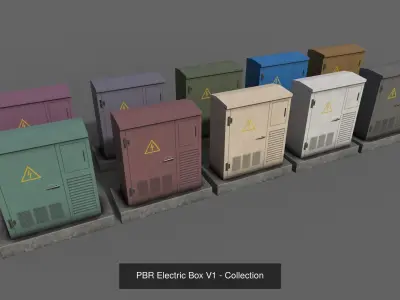 PBR Electric Box Clean-Rusty 3D Model Pack