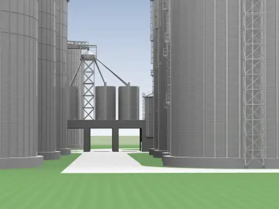 Grain Elevator Complex 3D model