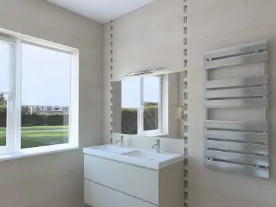 Beautiful bright bathroom 3D model